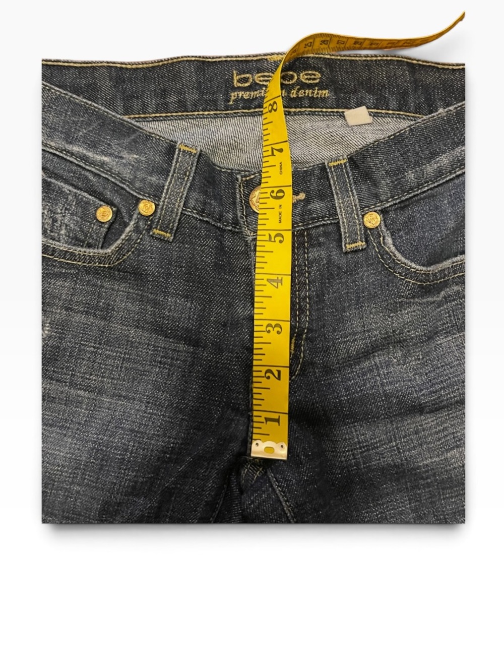 Vintage Y2K Bebe Premium Denim Low Rise Flare Jeans Size 25 Made in USA - Picture 4 of 14